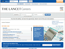 Tablet Screenshot of careers.thelancet.com